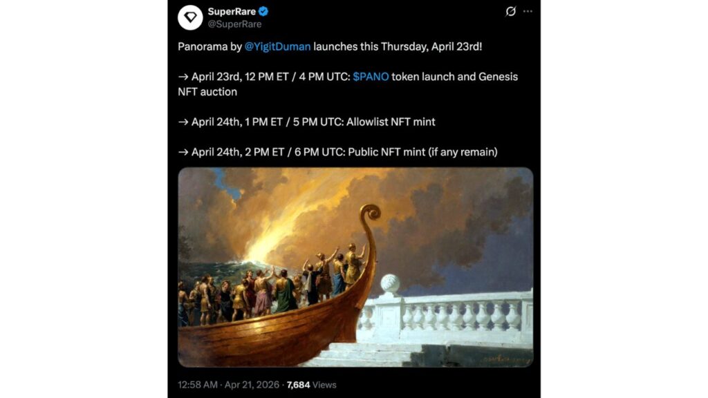 SuperRare official X announcement