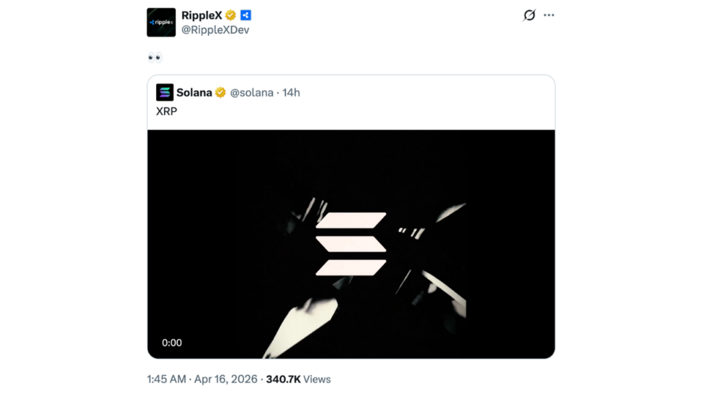 Ripple also reacted to the post