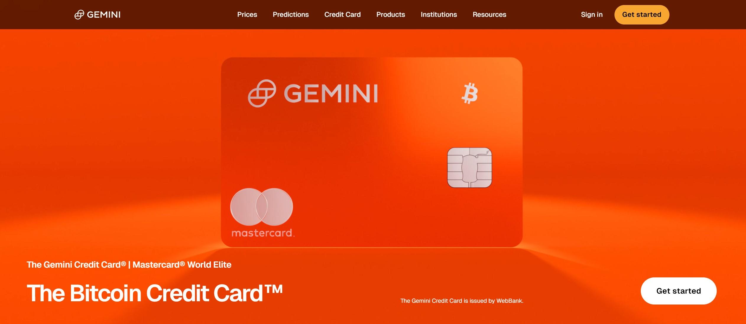 Gemini Credit Card - Best for Crypto-Savvy US Users