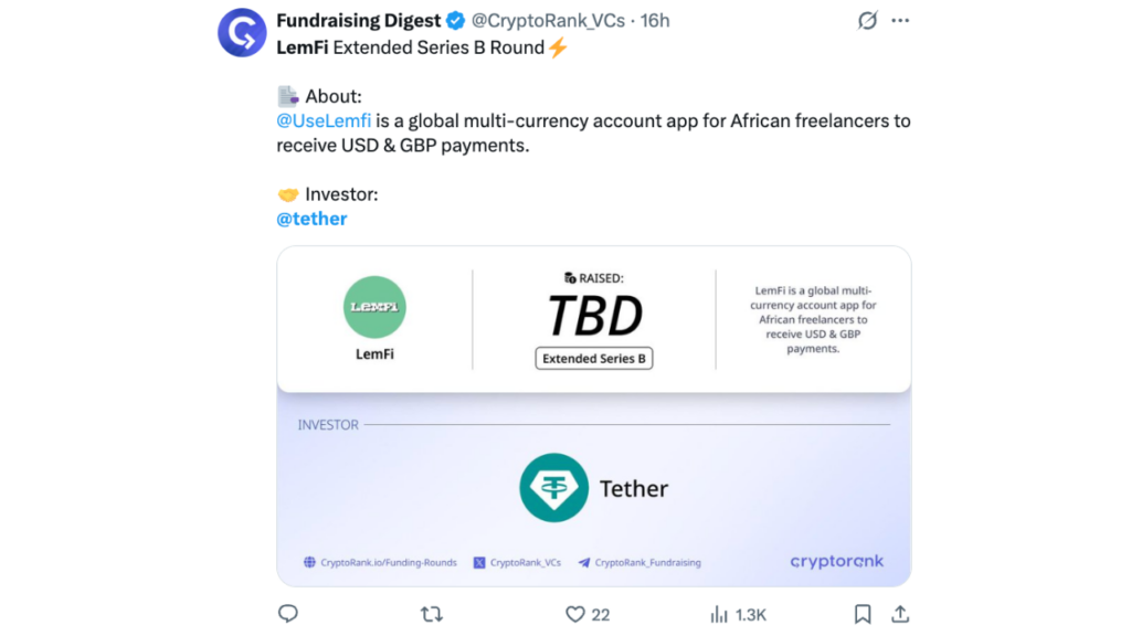 Tether Invests in LemFi to Power Stablecoin-Driven Remittances