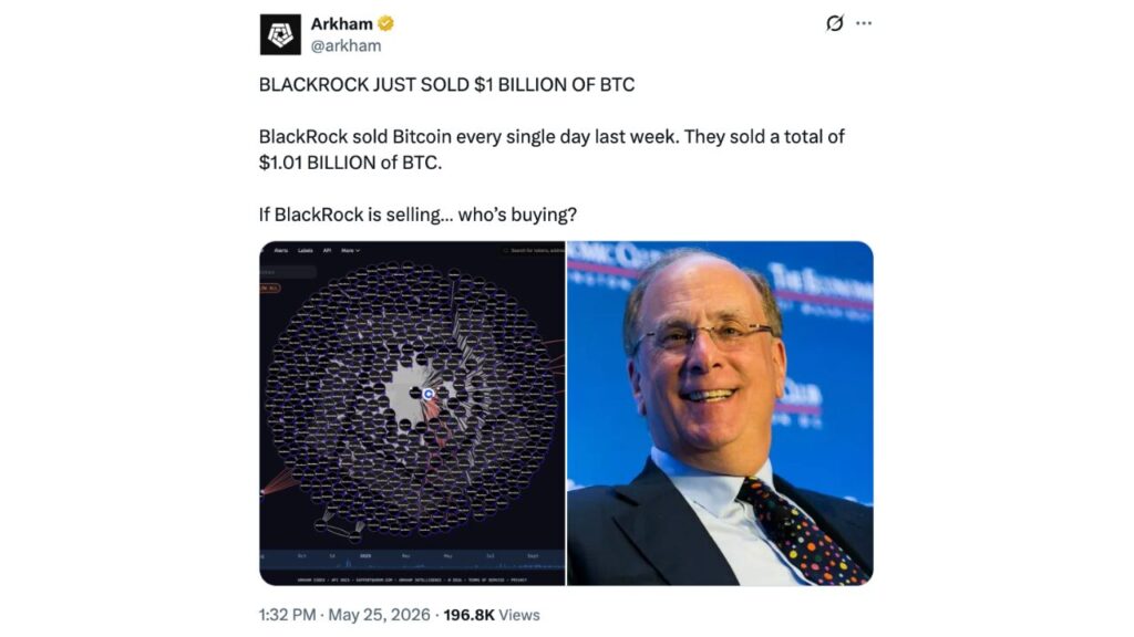 BlackRock Bitcoin ETF Records Over $1 Billion in Outflows in a Single Week