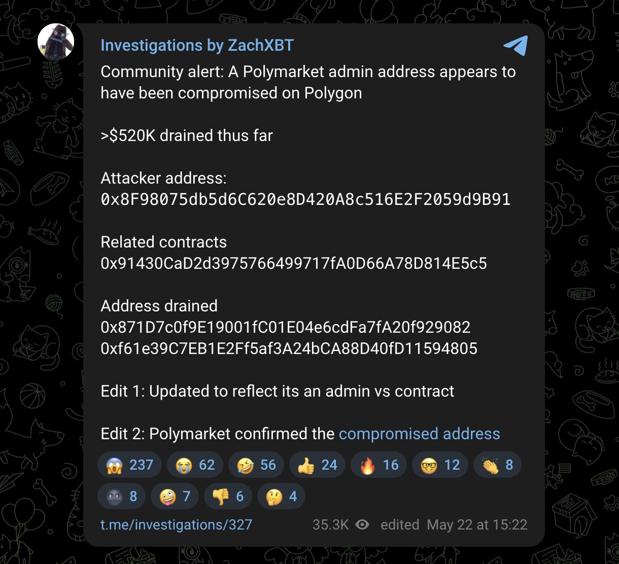 Warning post in the channel