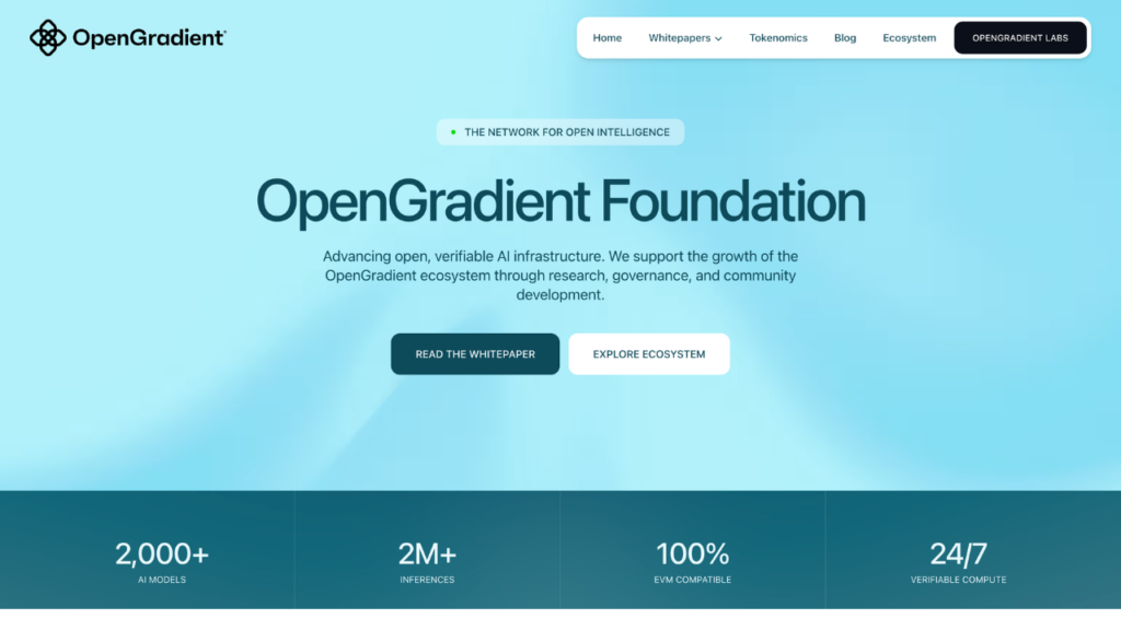 OpenGradient (OPG) Homepage