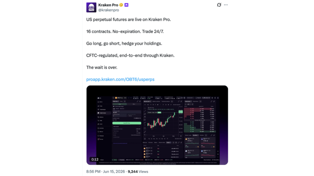 US perpetual futures are live on Kraken Pro