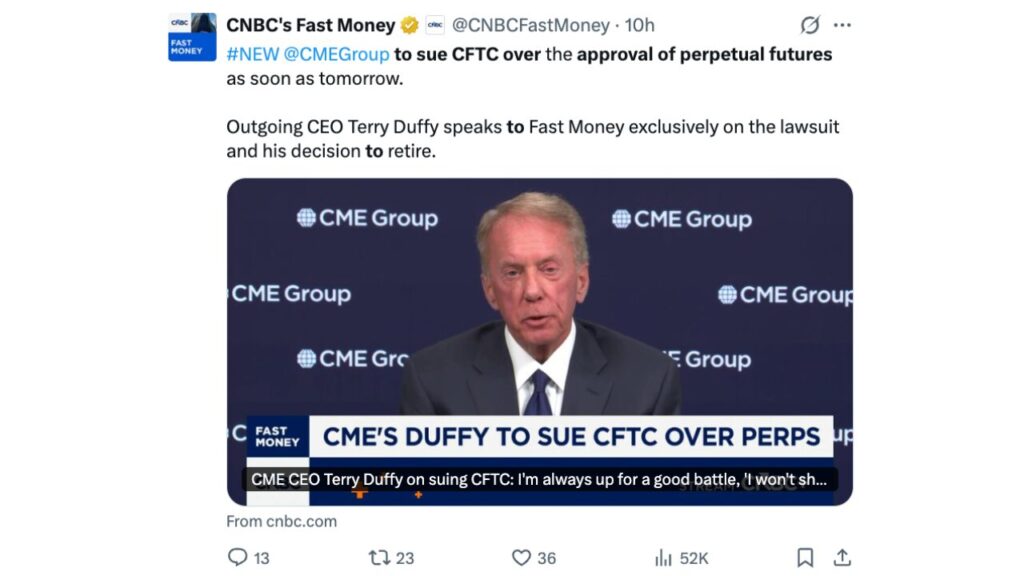 CME Files Lawsuit Against the CFTC