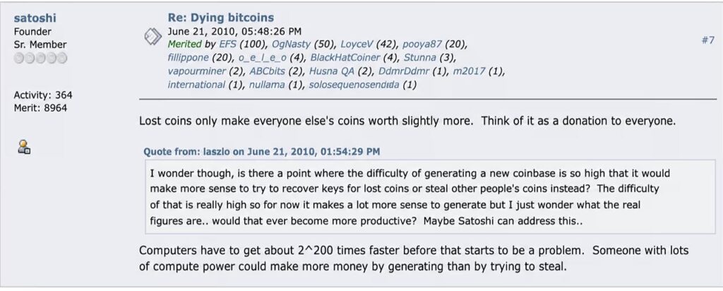 Satoshi's Lost-Coin Quote Hits 16-Year Mark