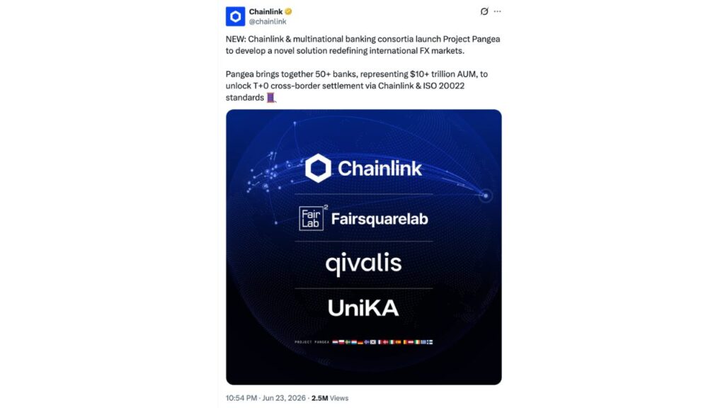 Chainlink taps 50+ banks for stablecoin settlement test