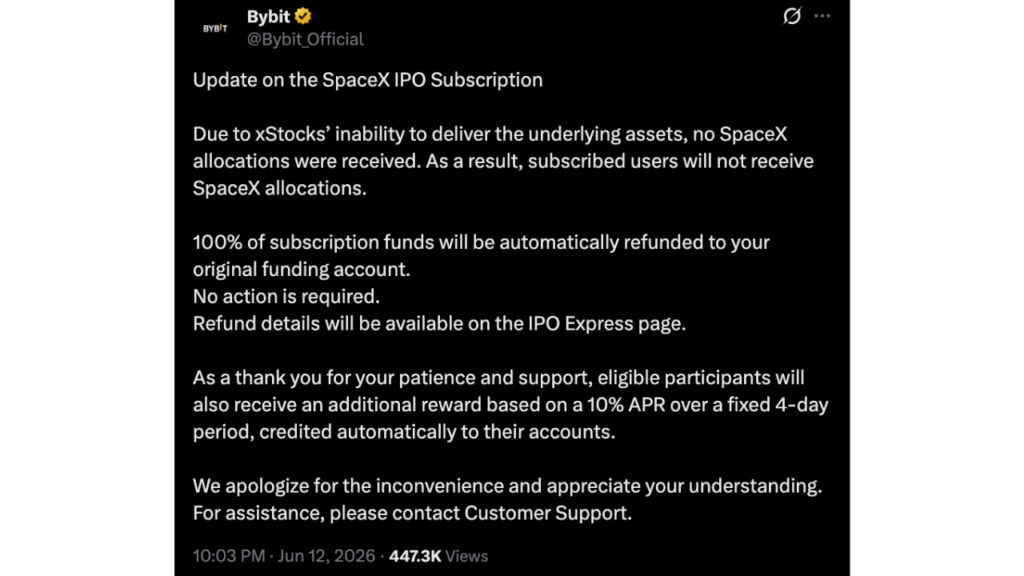 Crypto Exchanges Cancel SpaceX Tokenized IPO Campaigns After Allocation Shortfall