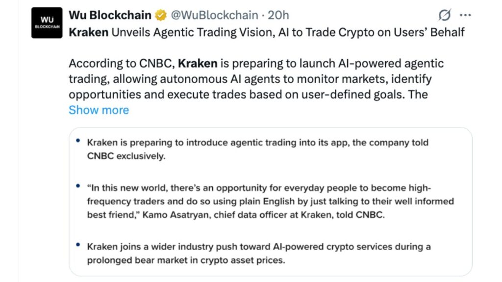 Kraken Prepares to Relaunch Mobile App With AI-Powered Trading