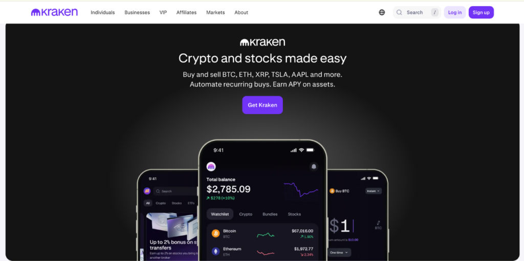 Kraken Homepage